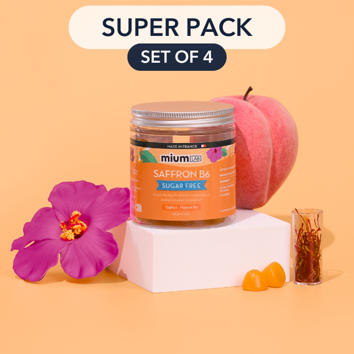 SUGAR-FREE SAFFRON B6 GUMMIES | Super pack | 4 x 21 days